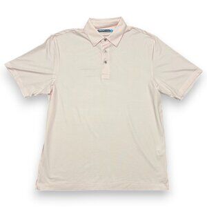 Roundtree & Yorke Men's Pink Microgingham Polo Size Medium